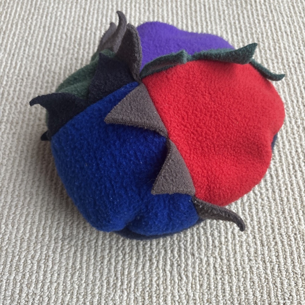 Vtg Garbage Collection Fleece Hat youth dinosaur USA 90s Polyester